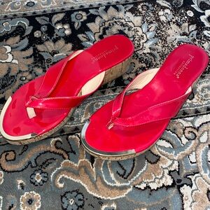 Primadonna collection sandales, red with a line of gold